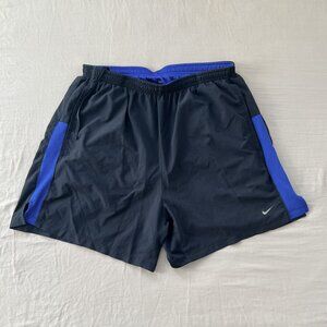 Nike Dri-Fit 7" Shorts, Men's Large, Black/Blue
